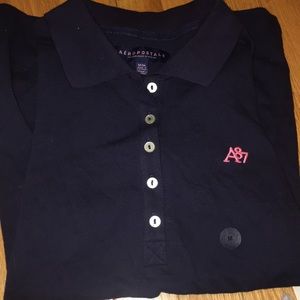 Navy blue collared shirt
